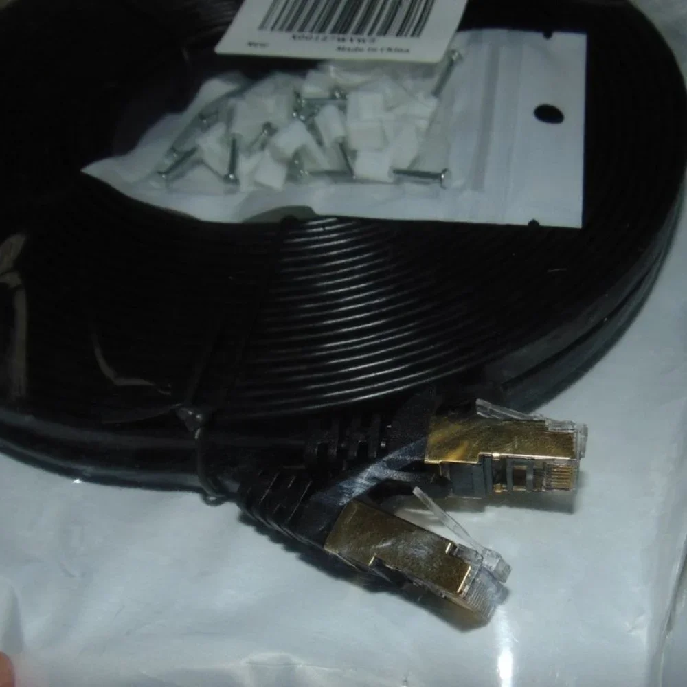 Ethernet Cable 50 ft Shielded, AULLOV High Speed Flat RJ45 Category 7